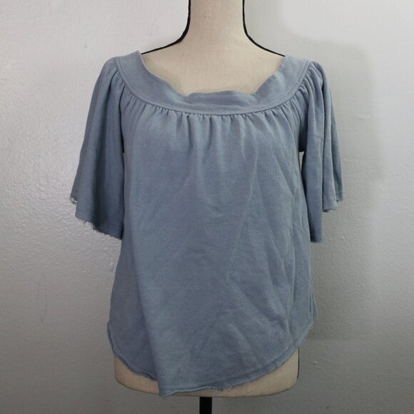 Elodie Light Blue Boat Neck Terry Top – Size Medium 🌊 - Picture 2 of 6